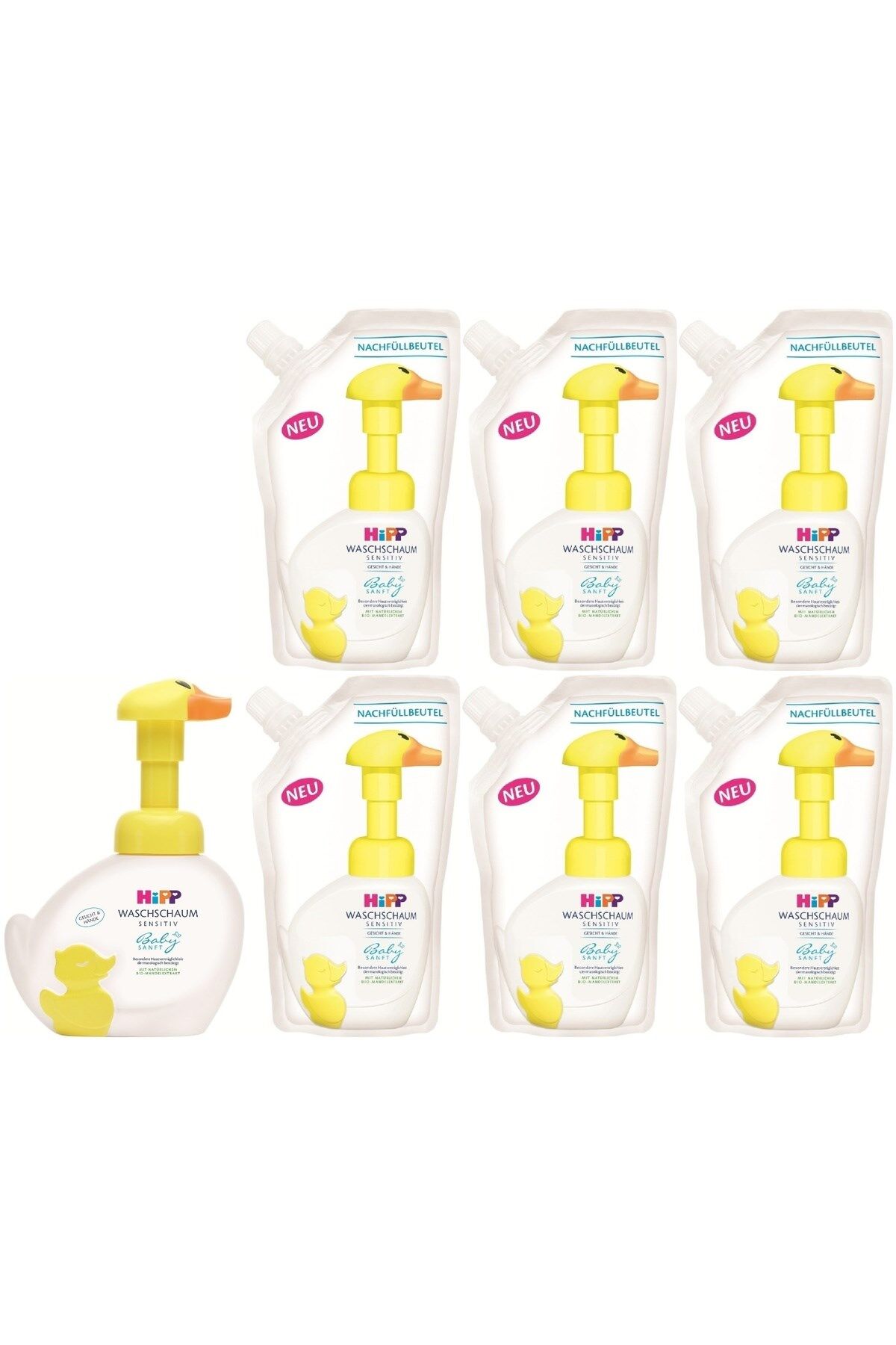 HiPP Babysanft Bebek/çoçuk El Yıkama Köpüğü 250ml (1 POMPALI 6 YEDEK) Avantaj Paket