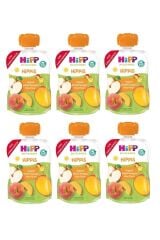 HiPP Organik Şeftalili Mangolu Elma Püresi 100 Gr X 6 Adet
