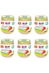HiPP Kavanoz Maması Organik Armutlu Şeftali Püresi 125 gr 6 Adet