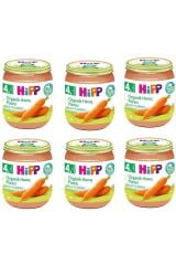 HiPP Kavanoz Maması Organik Havuç Püresi 125 gr 6 Adet