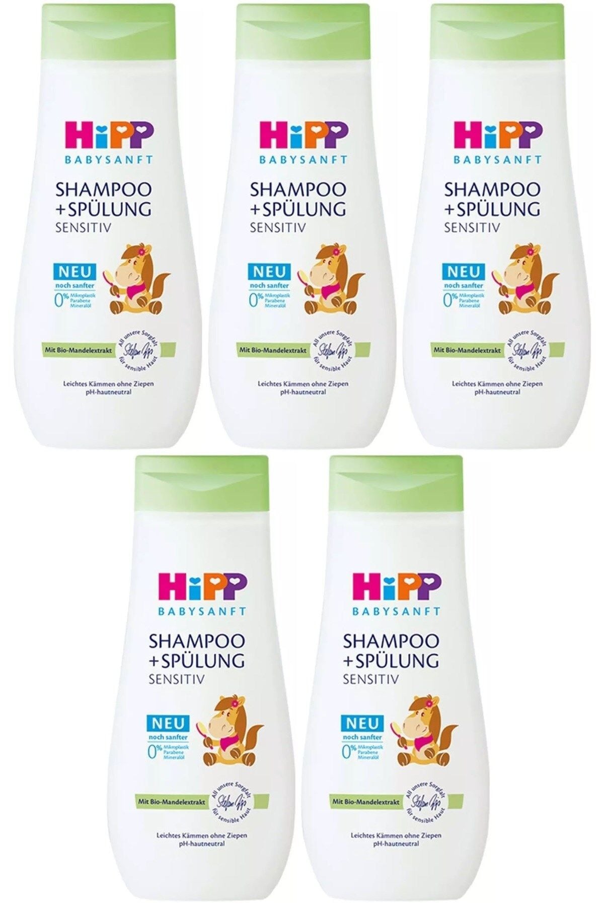 HiPP Babysanft Çoçuk Şampuanı (Shampoo +Spülung) Sensıtive 200ML (5 Li Set)