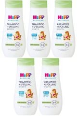 HiPP Babysanft Çoçuk Şampuanı (Shampoo +Spülung) Sensıtive 200ML (5 Li Set)