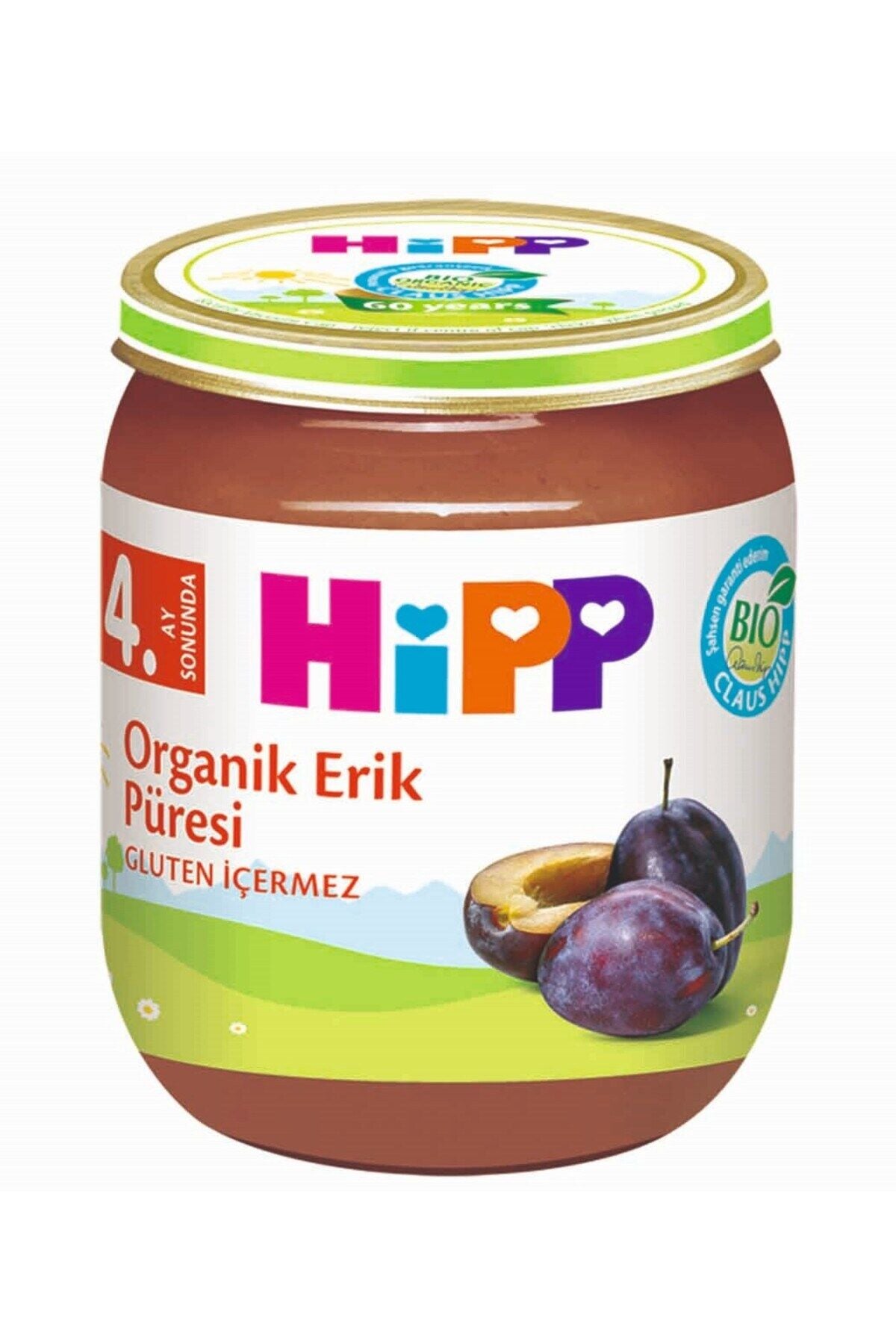 HiPP Organik Erikli Kavanoz Püre Maması 125 gr 4 Ay
