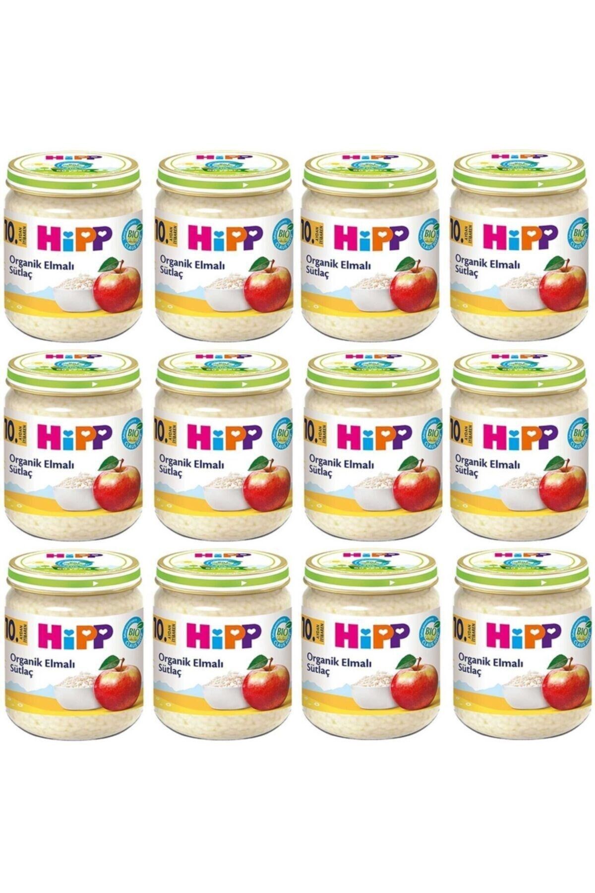 HiPP Kavanoz Maması Organik Elmalı Sütlaç 200 gr 12 Adet