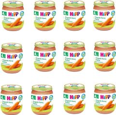 Hipp Kavanoz Maması Organik Havuç Püresi 125 G 12 Adet