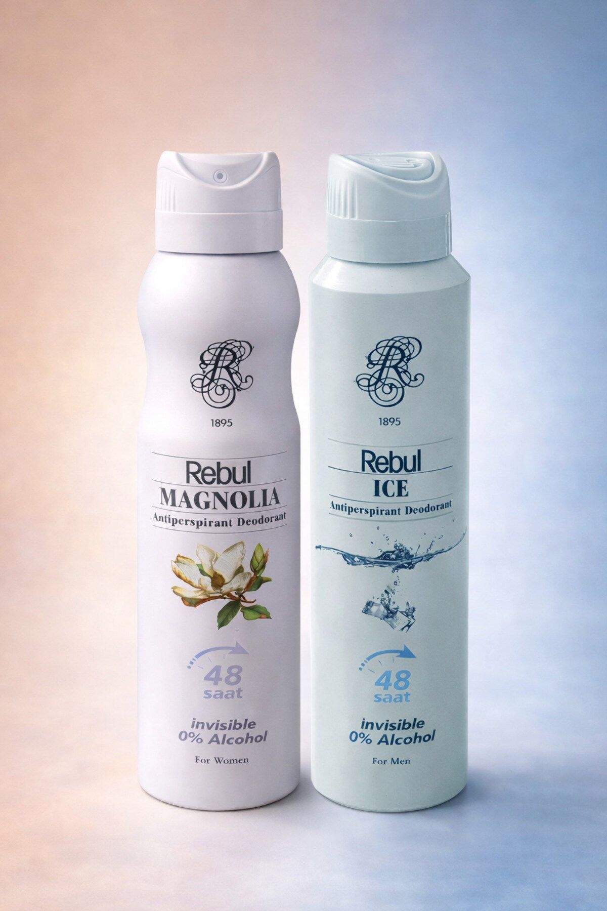 Rebul Kadın Deodorant Magnolia - Erkek Deodorant İce - 2'li Set