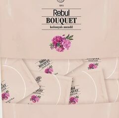 Rebul Bouquet 2x250 ml Cam Şişeli Kolonya + 50 Adet Bouquet Kolonyalı Mendil Avantajlı Set