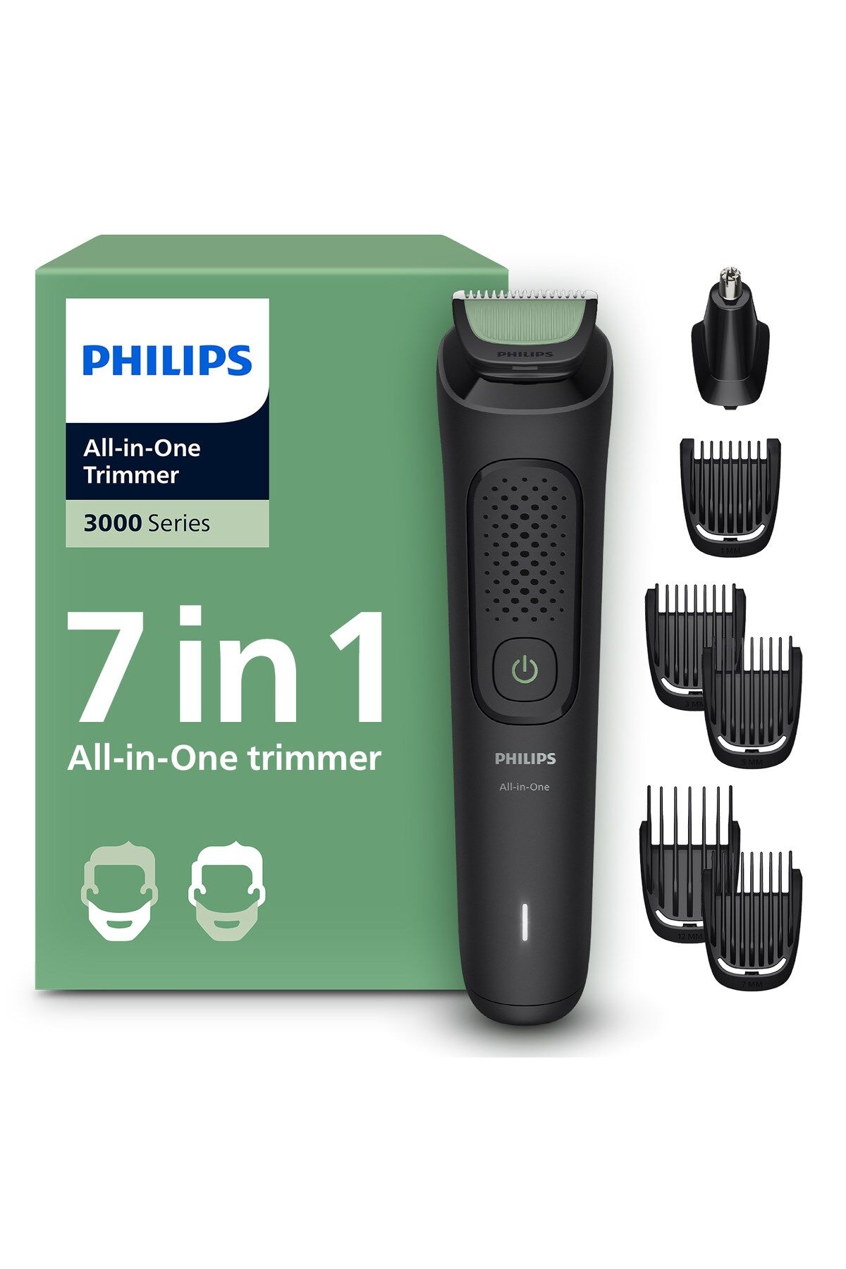 Philips 3000 Serisi 7in1, Erkek Bakım Seti, Yüz/Saç/Vücut Tıraş Makinesi, Islak /Kuru, MG3920/15