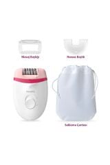 Philips BRE255/05 Kablolu Epilatör,Bacak İçin Kullanım,Işık Özellikli,3 Ek Parçalı,2 Hız Ayarı