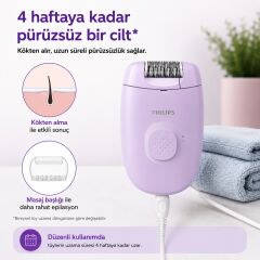 Philips Epilatör Series 2000 BRE237/05 Kablolu Epilatör + Voilet 100 ml Kadın Parfüm Hediyeli