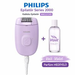 Philips Epilatör Series 2000 BRE237/05 Kablolu Epilatör + Voilet 100 ml Kadın Parfüm Hediyeli