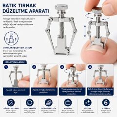 Muggio 6 Parça Batık Tırnak Seti - Batık Tırnak Makası, Pensi, Düzeltici ve Törpü