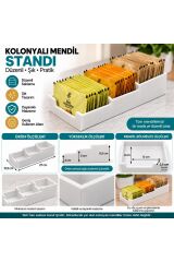 Evcibiz 3 Bölmeli Kolonyalı Mendil Standı Masaüstü Düzenleyici Organizer