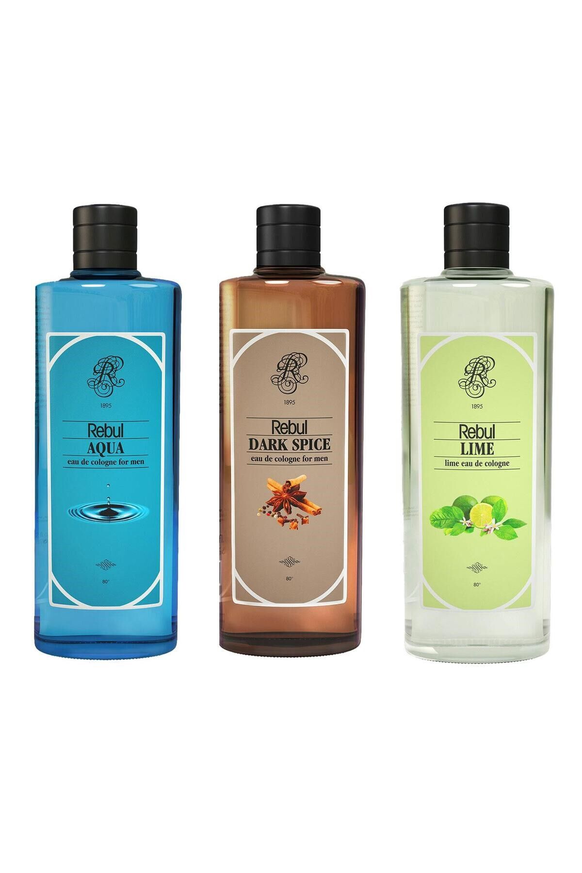 Rebul Kolonya Aqua 250 ml Dark Spice 250 ml Lıme 250 ml