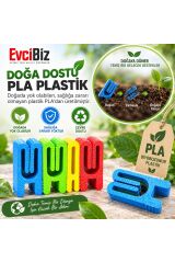Evcibiz Poşet Paket Mandalı Klipsi 10'lu Karma Renk PLA Çevre Dostu Kese ve Ambalaj Mandalı