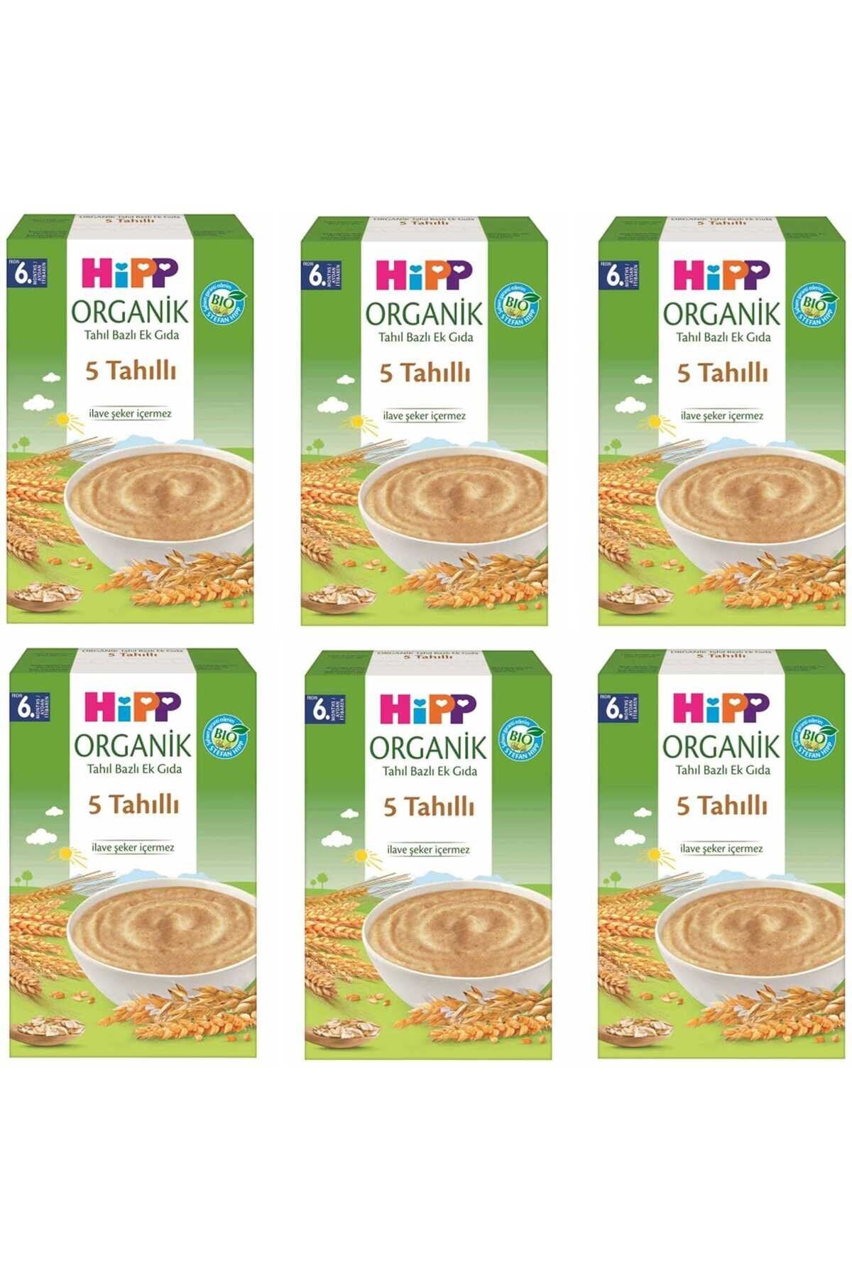 HiPP Organik 5 Tahıllı 6+ Ay Kaşık Maması 200 gr 6 ADET